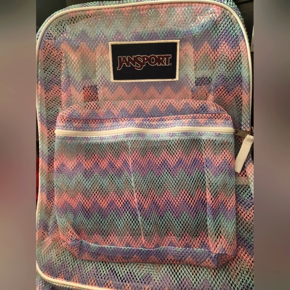 NWT JanSport Unisex Multicolor Mesh Backpack
